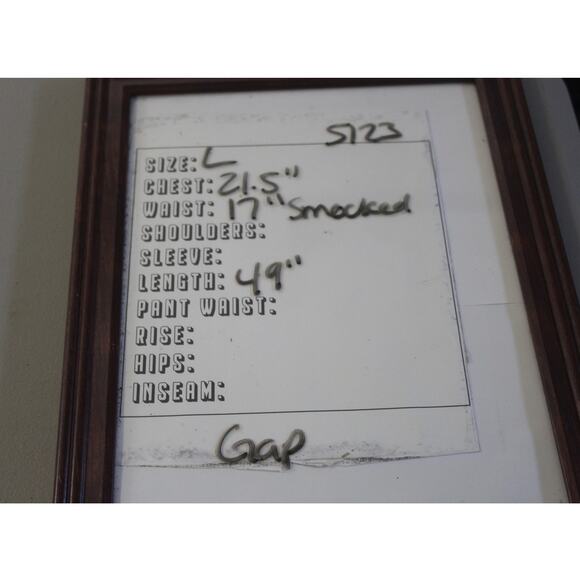 Gap Maternity Puff Sleeve Smocked Midi Dress size Large Blue - Picture 7 of 7